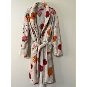 Fluffy Textured Cream Fruit Robe 4XL could fit smaller sizes